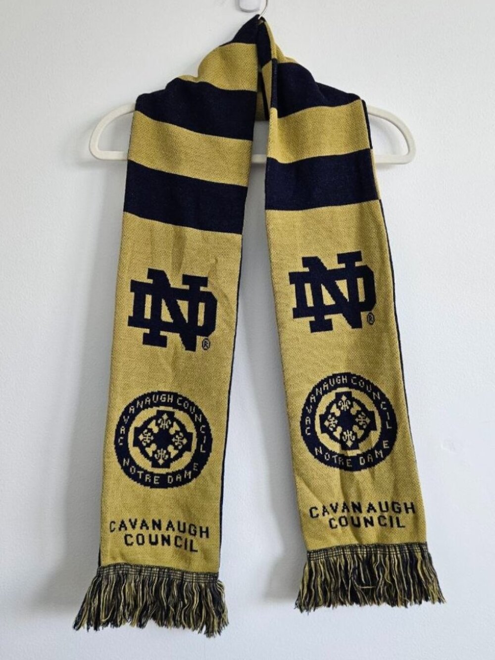 Notre Dame Fighting Irish Scarf Blue Gold President's Circle Cavanaugh Council